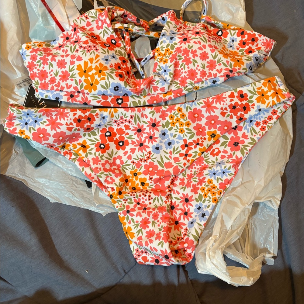 Zaful Floral Bikini Set - Multicolor